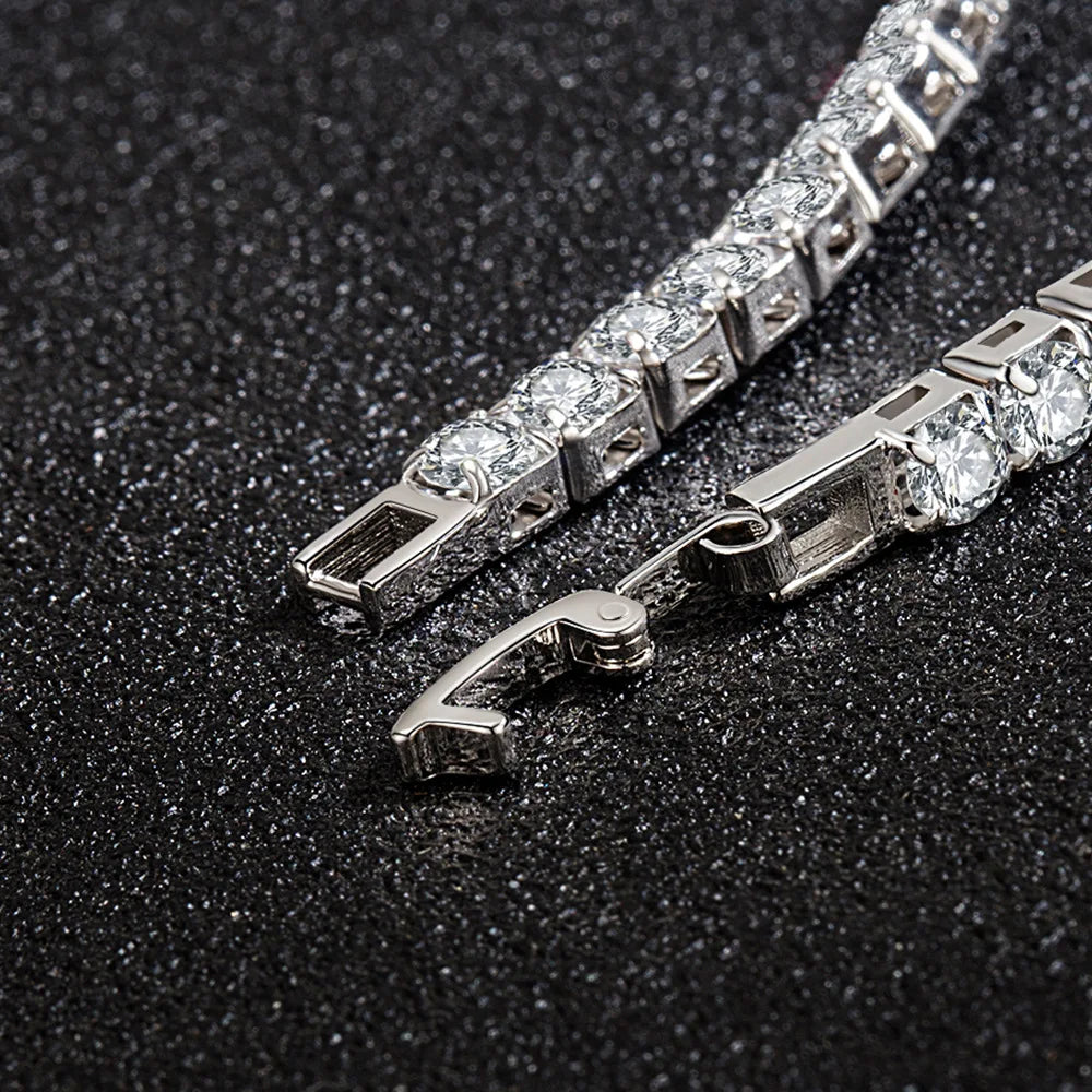 Sterling Silber Armband – Elegantes Zirkonia Tennisball Design für jedes Handgelenk!