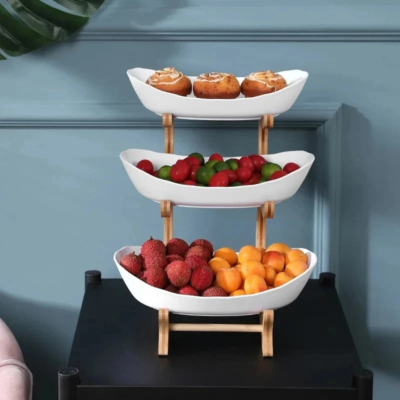 Eleganter 2/3-Schicht Obst- & Snackteller – Stilvolle Aufbewahrung für dein Zuhause!