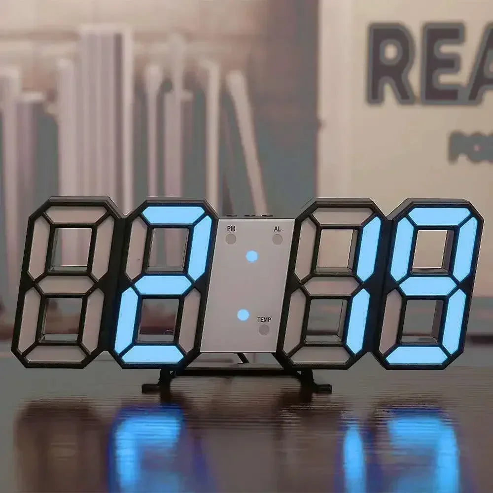 3D LED Digitaluhr – Stilvolle Dekoration mit Glow-Nachtmodus und anpassbarer Zeit!
