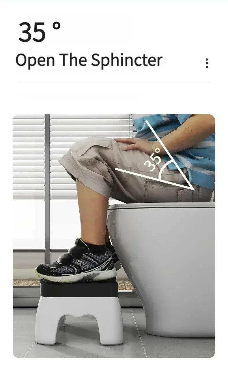 Ergonomischer WC-Squat-Hocker – Rutschfest, abnehmbar & ideal für eine gesunde Haltung!