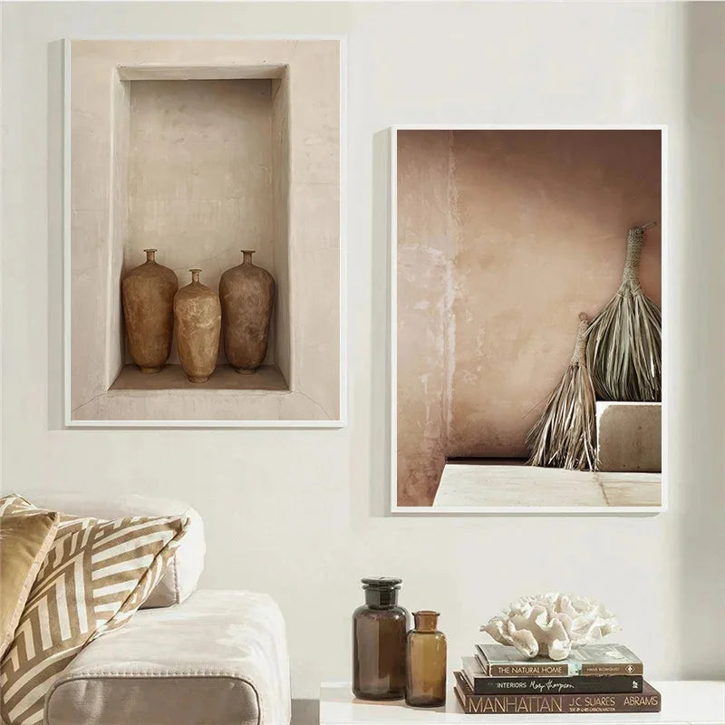 Hölzerne Walnuss Leinwand – Vintage Kunst für literarische Wanddekoration im minimalistischen Stil!