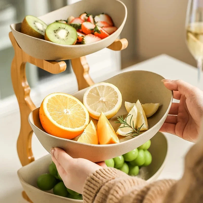 Eleganter 2/3-Schicht Obst- & Snackteller – Stilvolle Aufbewahrung für dein Zuhause!