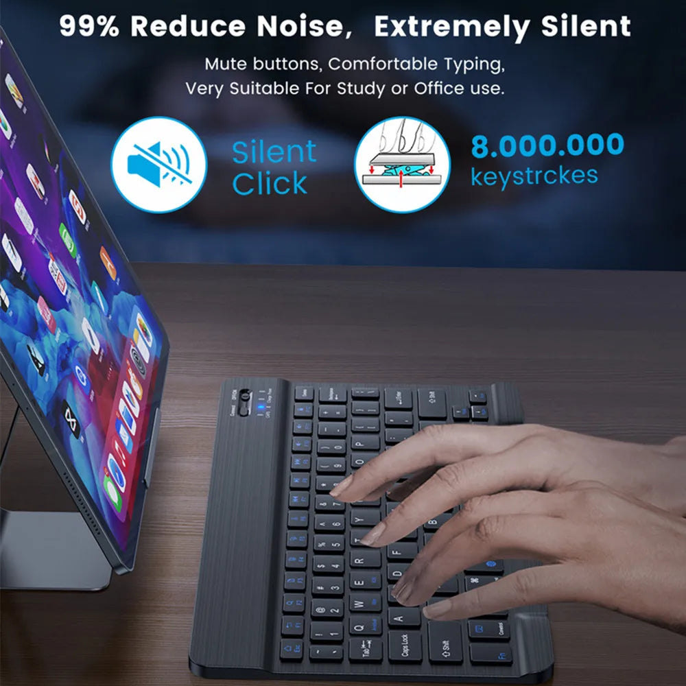 Bluetooth Tastatur & Maus – Vielseitig, kompakt & perfekt für iOS, Android & Windows-Geräte!