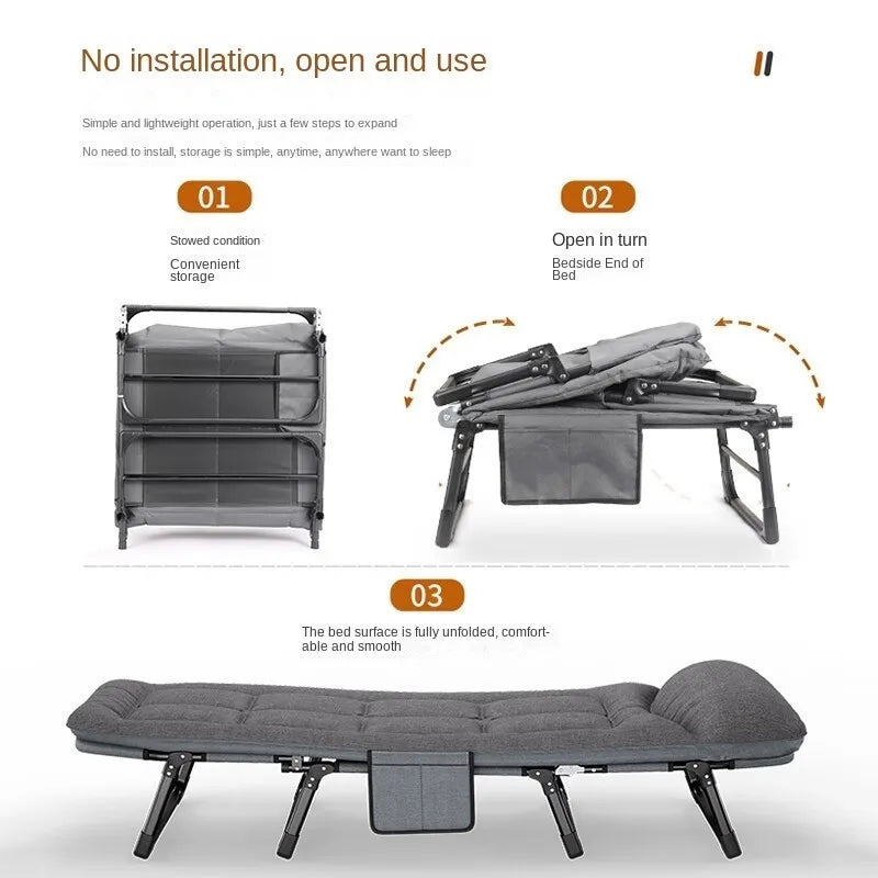X&D Klappbett – Robustes, tragbares Bett für Büro-Nickerchen & Outdoor-Abenteuer!