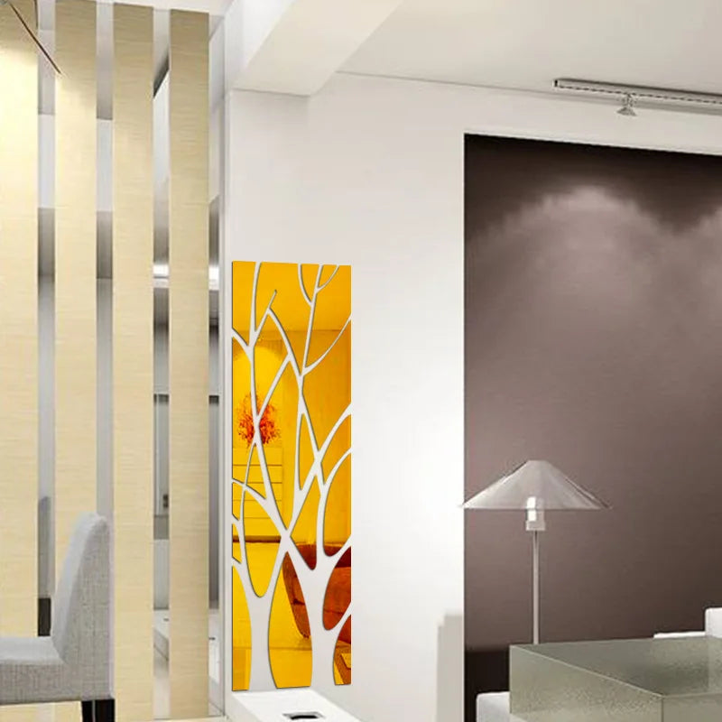 3D Baum Spiegel Wandaufkleber – DIY Kunst für stilvolle Wohnzimmer- und Schlafzimmerdeko!
