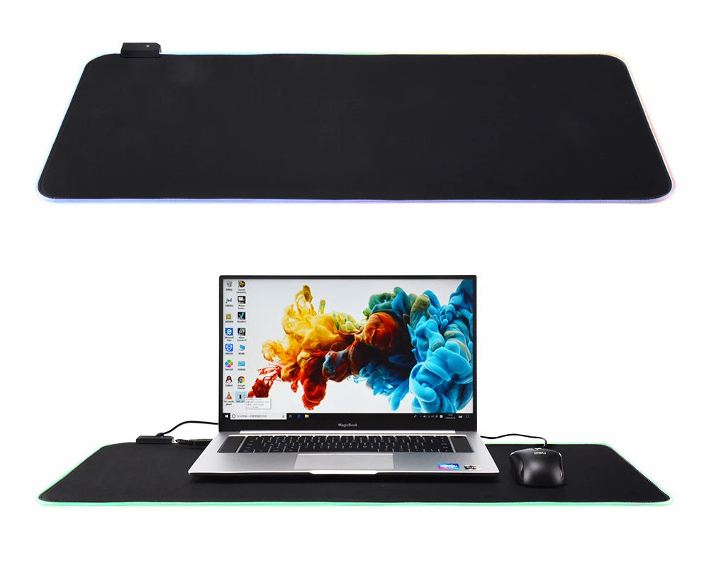 RGB LED Mauspad – Bunte Schreibtischunterlage für Gamer, wasserdicht & in mehreren Größen!