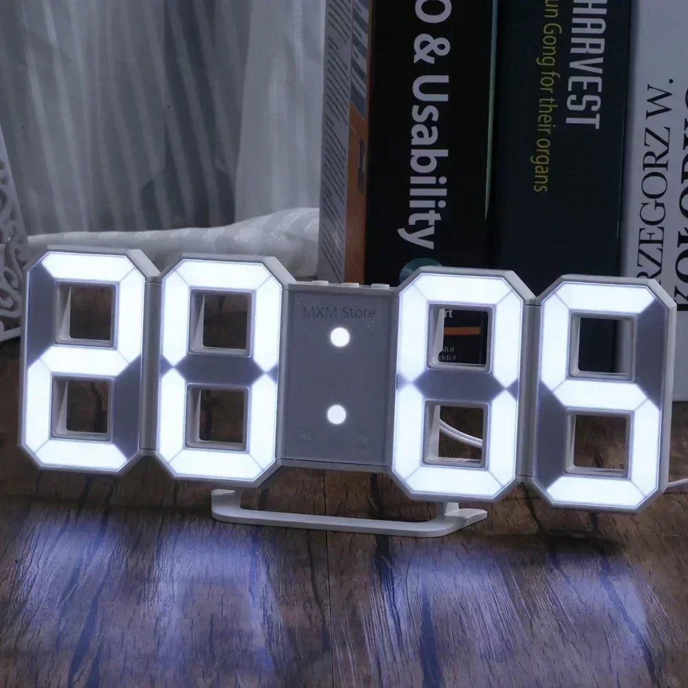 3D LED Digitaluhr – Stilvolle Dekoration mit Glow-Nachtmodus und anpassbarer Zeit!