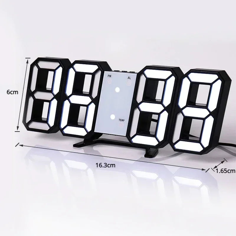 3D LED Digitaluhr – Stilvolle Dekoration mit Glow-Nachtmodus und anpassbarer Zeit!