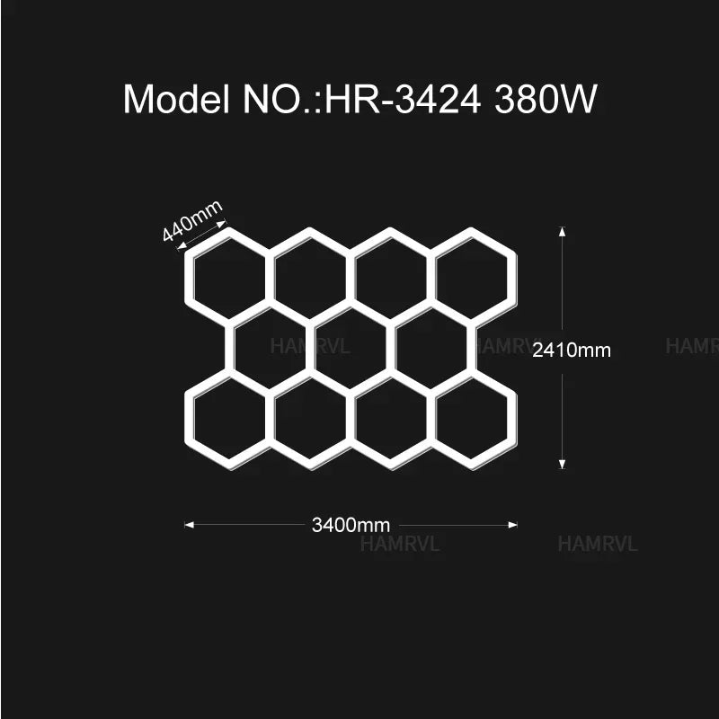 Hexagon LED-Garagenbeleuchtung – Leistungsstark, individuell anpassbar & perfekt für Werkstätten!