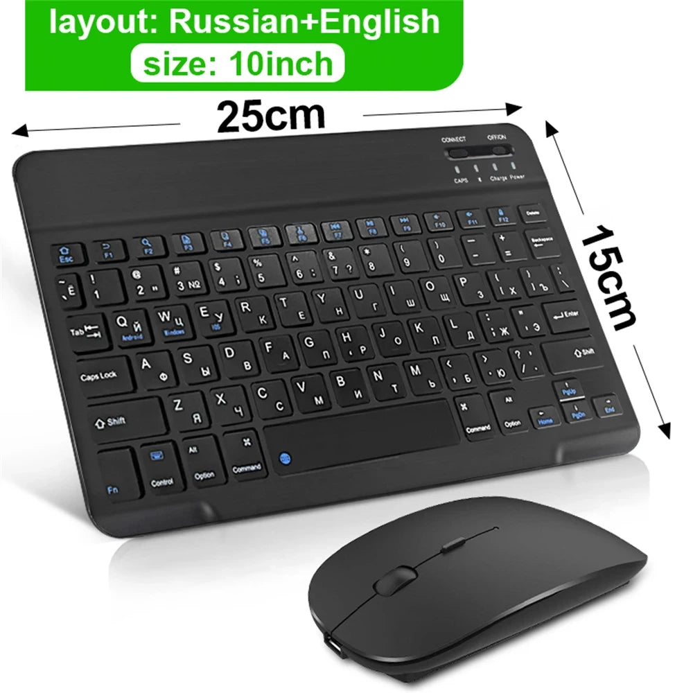 Bluetooth Tastatur & Maus – Vielseitig, kompakt & perfekt für iOS, Android & Windows-Geräte!