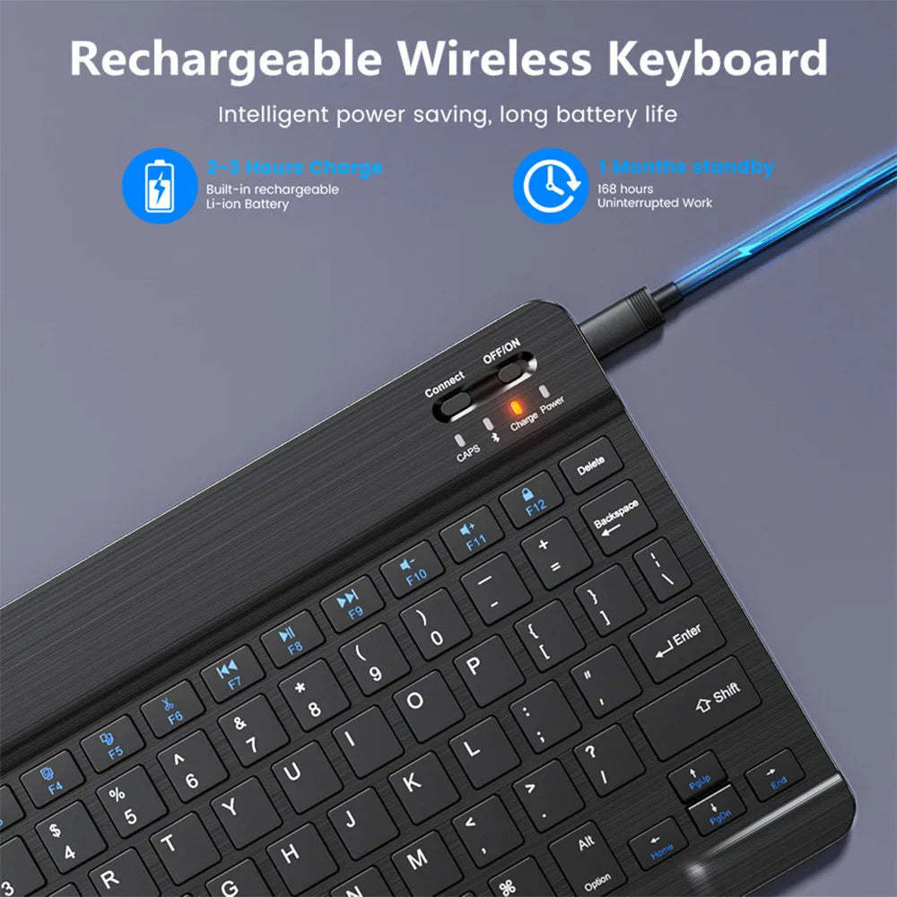 Bluetooth Tastatur & Maus – Vielseitig, kompakt & perfekt für iOS, Android & Windows-Geräte!