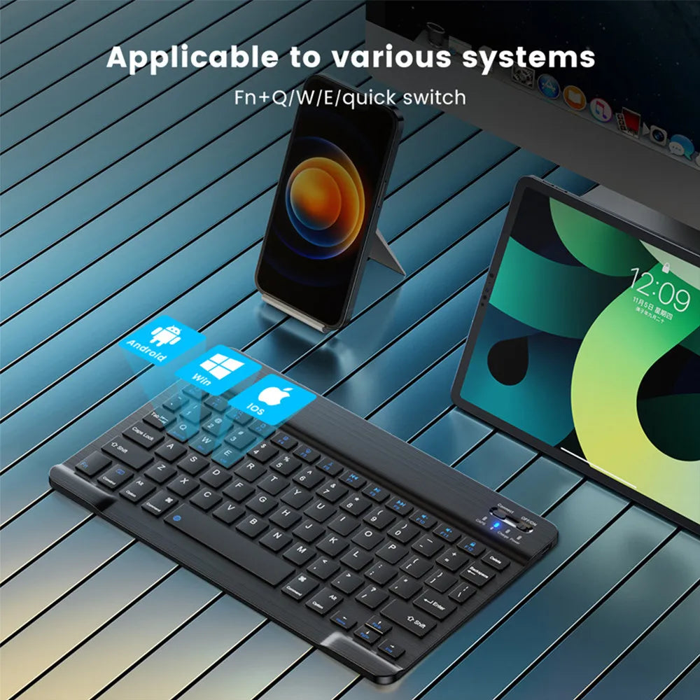 Bluetooth Tastatur & Maus – Vielseitig, kompakt & perfekt für iOS, Android & Windows-Geräte!