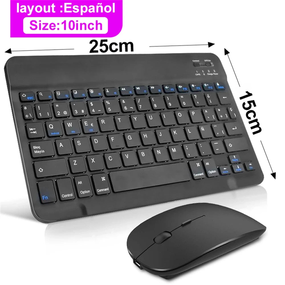 Bluetooth Tastatur & Maus – Vielseitig, kompakt & perfekt für iOS, Android & Windows-Geräte!