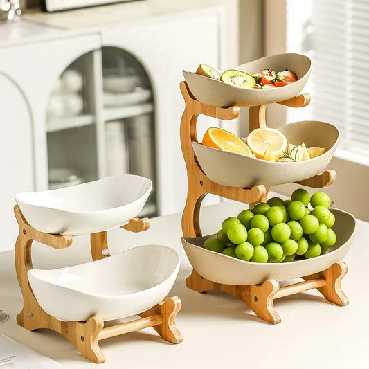 Eleganter 2/3-Schicht Obst- & Snackteller – Stilvolle Aufbewahrung für dein Zuhause!