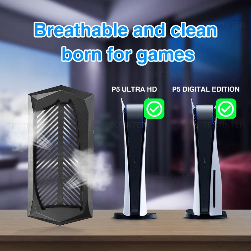 PS5 Slim Vertikaler Standfuß – Kühlung & Stabilität für dein Gaming-Setup!