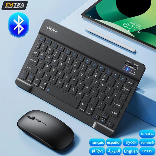 Bluetooth Tastatur & Maus – Vielseitig, kompakt & perfekt für iOS, Android & Windows-Geräte!