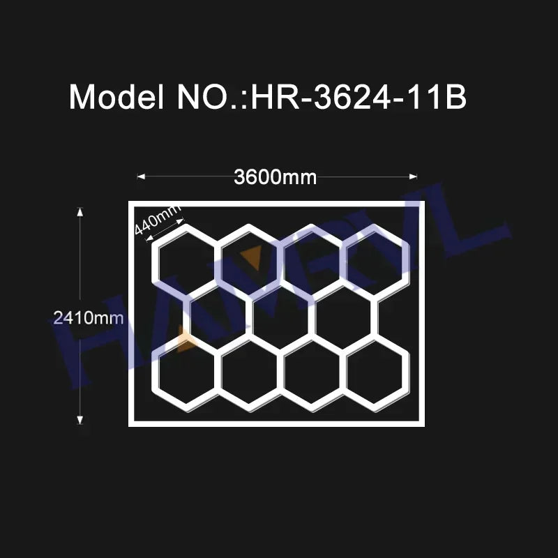 Hexagon LED-Garagenbeleuchtung – Leistungsstark, individuell anpassbar & perfekt für Werkstätten!
