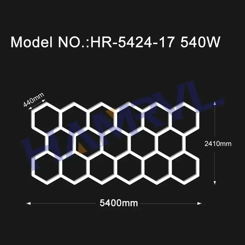 Hexagon LED-Garagenbeleuchtung – Leistungsstark, individuell anpassbar & perfekt für Werkstätten!