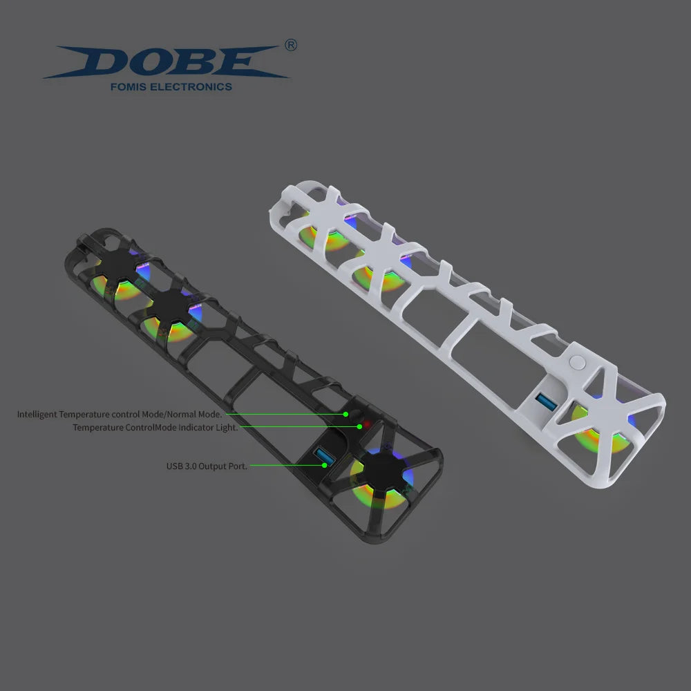 DOBE PS5 Slim Lüfter – Stylische RGB-Kühlung & Extra-USB für ultimatives Gaming!