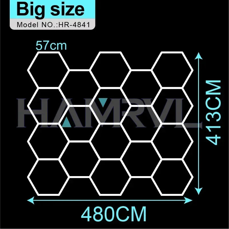 Hexagon LED-Garagenbeleuchtung – Leistungsstark, individuell anpassbar & perfekt für Werkstätten!