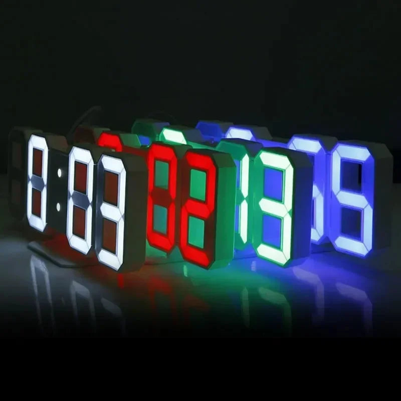 3D LED Digitaluhr – Stilvolle Dekoration mit Glow-Nachtmodus und anpassbarer Zeit!