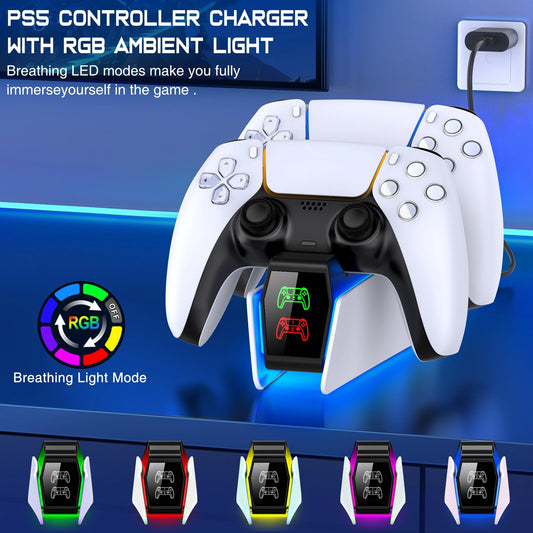 PS5 Controller Ladestation – Schnelles Laden und stylische Präsentation mit LED-Anzeige !