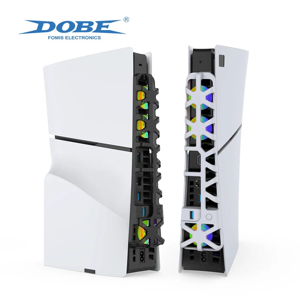 DOBE PS5 Slim Lüfter – Stylische RGB-Kühlung & Extra-USB für ultimatives Gaming!