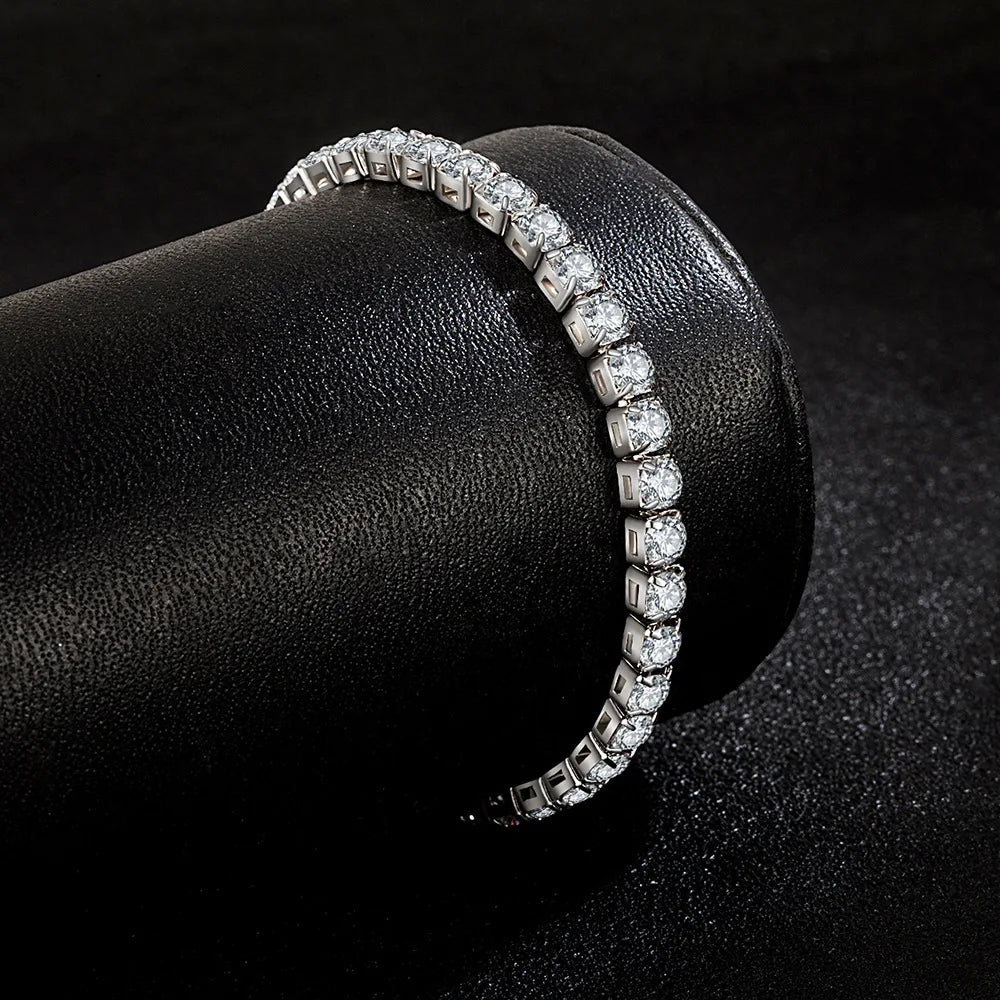 Sterling Silber Armband – Elegantes Zirkonia Tennisball Design für jedes Handgelenk!