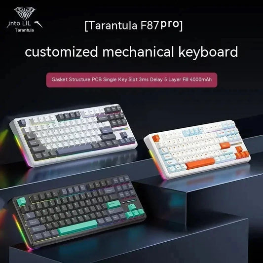 Aula F87Pro Gaming-Tastatur – Tri-Modus, ultraleise & kabellose Präzision!