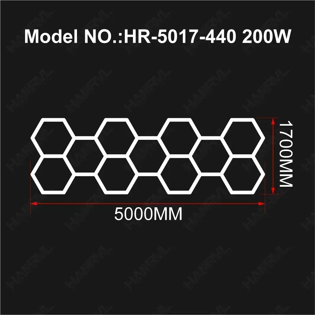 Hexagon LED-Garagenbeleuchtung – Leistungsstark, individuell anpassbar & perfekt für Werkstätten!