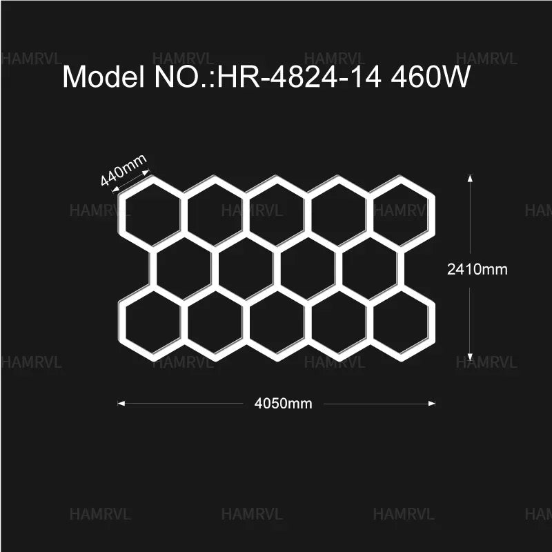 Hexagon LED-Garagenbeleuchtung – Leistungsstark, individuell anpassbar & perfekt für Werkstätten!