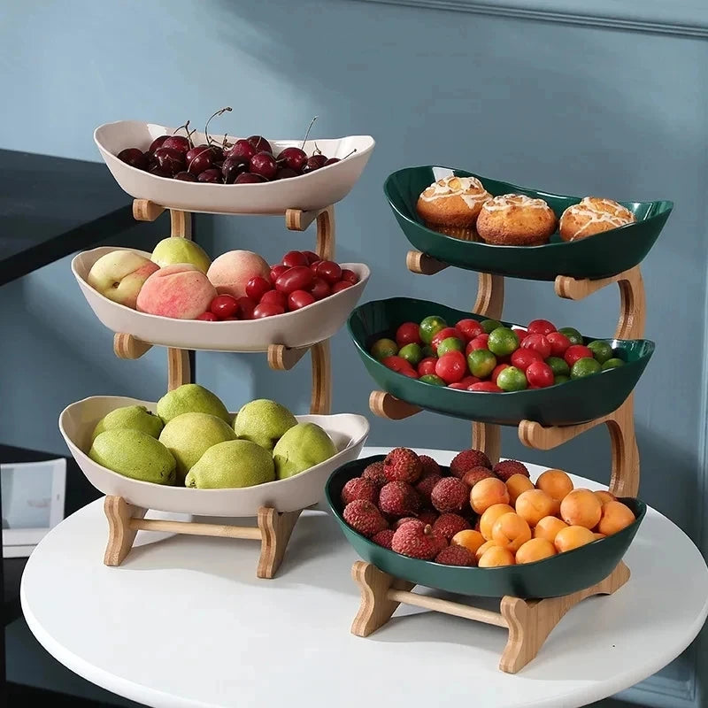 Eleganter 2/3-Schicht Obst- & Snackteller – Stilvolle Aufbewahrung für dein Zuhause!