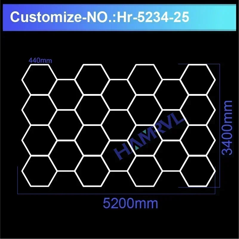 Hexagon LED-Garagenbeleuchtung – Leistungsstark, individuell anpassbar & perfekt für Werkstätten!