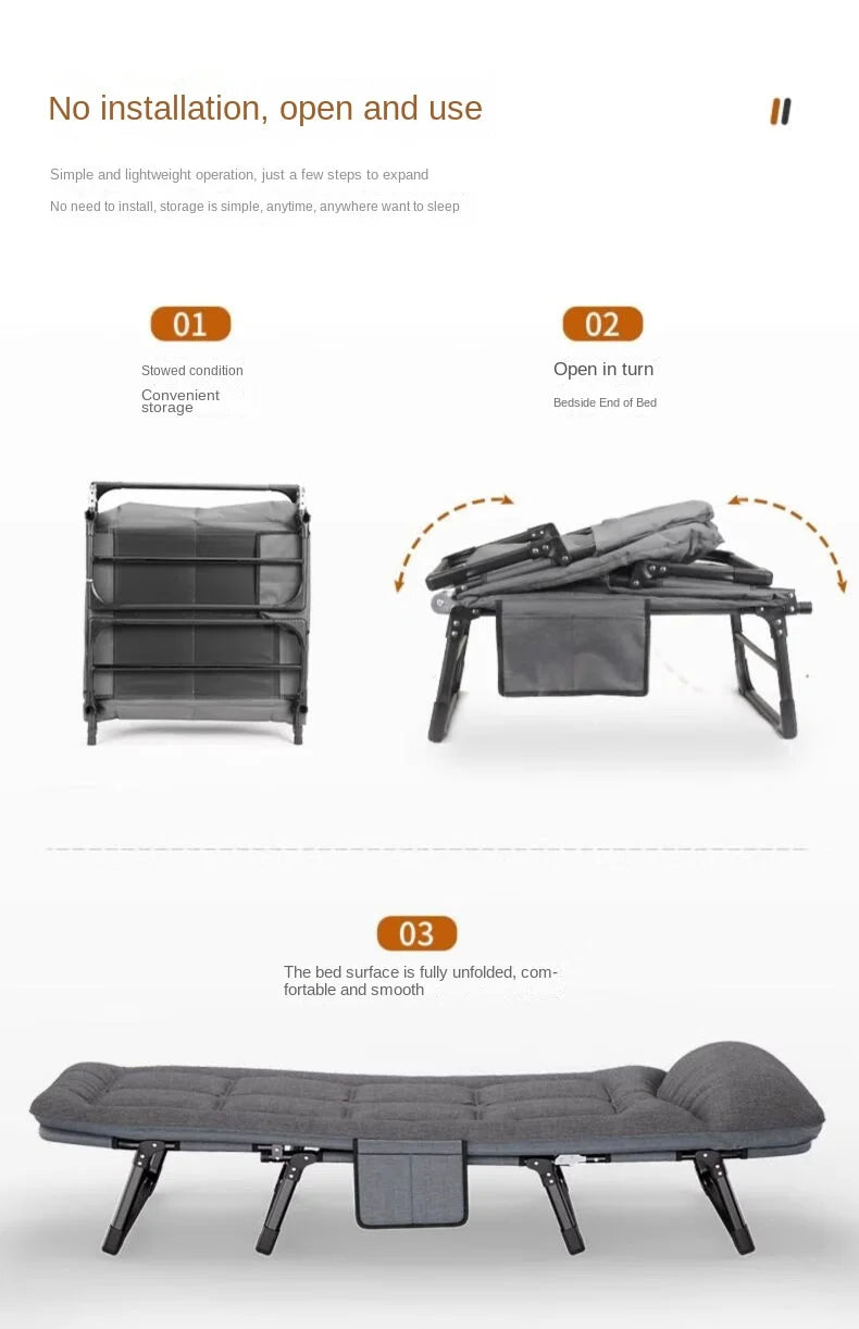 X&D Klappbett – Robustes, tragbares Bett für Büro-Nickerchen & Outdoor-Abenteuer!