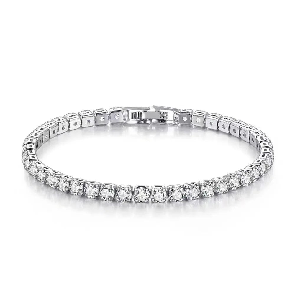 Sterling Silber Armband – Elegantes Zirkonia Tennisball Design für jedes Handgelenk!