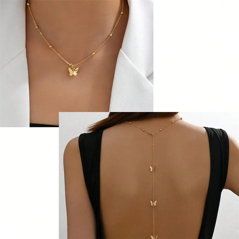 Koreanische Perlenblume Choker – Mode Halskette mit Zirkon und Schmetterlings-Anhänger!
