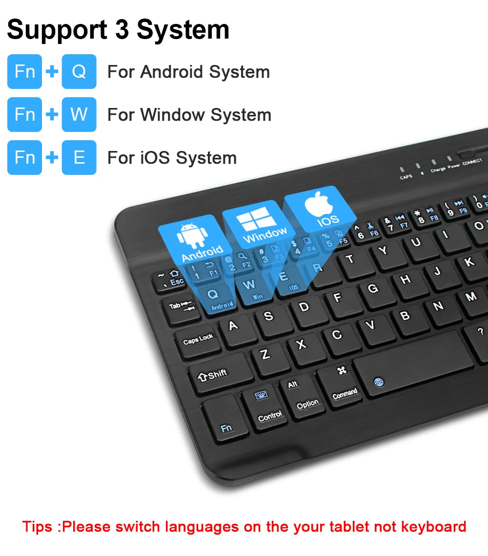 Bluetooth Tastatur & Maus – Vielseitig, kompakt & perfekt für iOS, Android & Windows-Geräte!